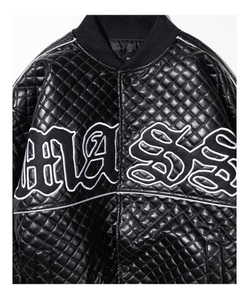 MASSNOUN(マスノウン)の「ダットスクエア 2オンス バーシティジャケット MSHJK003-BK(スタジャン・メンズ・その他・MEDIUM/LARGE)」の5枚目の写真