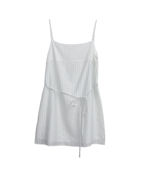 SLOWLOLLI（スローローリ）の「Stripe babydoll mini dress_3 Colors（ワンピース・レディース・Beige/スカイブルー/グリーン・FREE）」の3枚目の写真