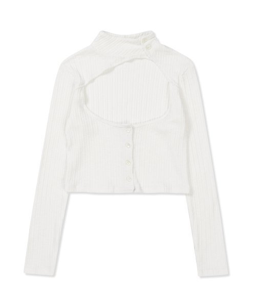 ZEROPLANET（ゼロプラネット）の「ダニエルレイヤードトップ [ホワイト]（Tシャツ/カットソー・レディース・その他・MEDIUM/SMALL）」の2枚目の写真