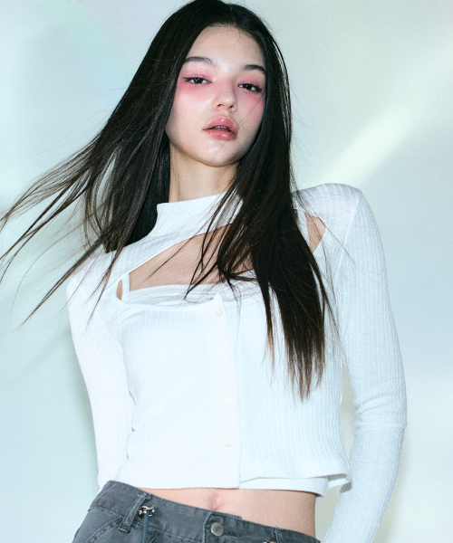 ZEROPLANET（ゼロプラネット）の「ダニエルレイヤードトップ [ホワイト]（Tシャツ/カットソー・レディース・その他・MEDIUM/SMALL）」の4枚目の写真