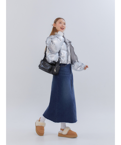 ANOETIC(アノエティック)の「CLASSIC DENIM MAXI LONG SKIRT_BLUE(スカート・レディース・ブルー・MEDIUM/SMALL)」の2枚目の写真