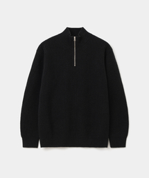 UNIFORM BRIDGE（ユニフォームブリッジ）の「half zip-up knit black（ニット/セーター）」