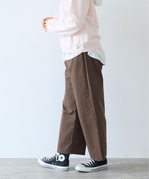 bulle de savon（ビュルデサボン）の「高密度ツイル サンドウォッシュパンツ（その他パンツ・レディース・ダークブラウン/ネイビー・SMALL/MEDIUM）」の6枚目の写真