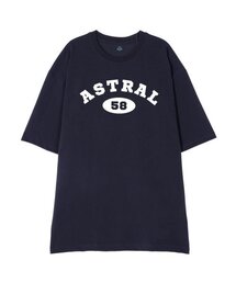 [オーバーサイズ]アストラル58 13番手コットンラウンドネック半袖Tシャツ_チャコール
