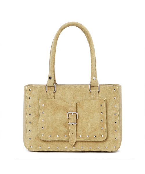 LCDC TM(エルシーディーシーティーエム)の「SUEDE STUD TOTE BAG(トートバッグ・レディース・ブラウン/ベージュ・OS)」の2枚目の写真