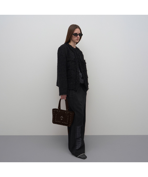 LCDC TM(エルシーディーシーティーエム)の「SUEDE STUD TOTE BAG(トートバッグ・レディース・ブラウン/ベージュ・OS)」の5枚目の写真
