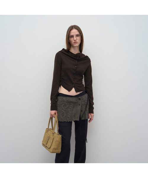 LCDC TM(エルシーディーシーティーエム)の「SUEDE STUD TOTE BAG(トートバッグ・レディース・ブラウン/ベージュ・OS)」の6枚目の写真