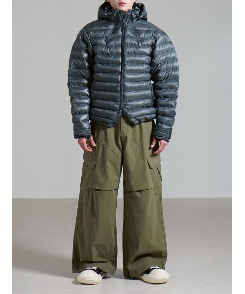 Chikashitsu +（チカシツプラス）の「【Chikashitsu +】rib cotton curve cargo pants / 【チカシツプラス】リブコットンカーブカーゴパンツ（カーゴパンツ・メンズ・ブラック/カーキ/ブラウン・M）」の21枚目の写真