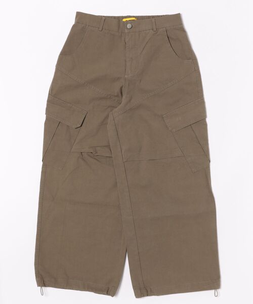 Chikashitsu +（チカシツプラス）の「【Chikashitsu +】rib cotton curve cargo pants / 【チカシツプラス】リブコットンカーブカーゴパンツ（カーゴパンツ・メンズ・ブラック/カーキ/ブラウン・M）」の15枚目の写真