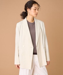 リネンダブルブレストジャケット《PONTETORTO》|さらり羽織る、イタリア製上質リネンのこなれダブルブレスト