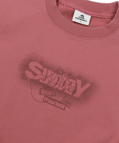 SUNDAY FRUIT MARKET(サンデーフルーツマーケット)の「CHERRY WASHED CREW PINK(スウェット・メンズ・その他・MEDIUM/LARGE)」の3枚目の写真