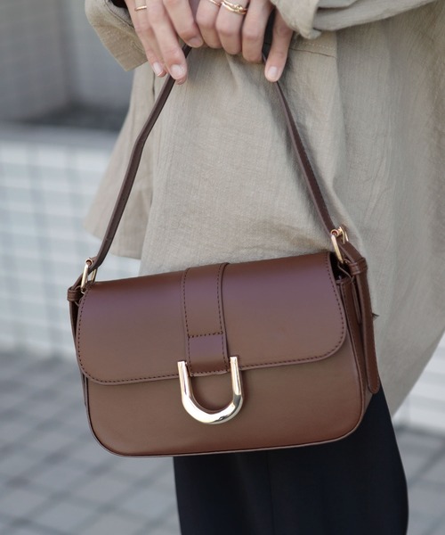 florist（フローリスト）の「【新色】2way/3way ホースシューエナメル/シュリンクレザーハンドバッグ/ショルダーバッグ（ハンドバッグ・レディース・ピンク系1/ブラック系1/グレー系1/ブラック系2/ブラウン系1/ホワイト系1/ダークブラウン系1/レッド系2・FREE）」の15枚目の写真