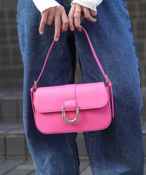 florist（フローリスト）の「【新色】2way/3way ホースシューエナメル/シュリンクレザーハンドバッグ/ショルダーバッグ（ハンドバッグ・レディース・ピンク系1/ブラック系1/グレー系1/ブラック系2/ブラウン系1/ホワイト系1/ダークブラウン系1/レッド系2・FREE）」の18枚目の写真