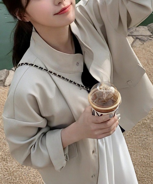 cammie(キャミー)の「ショートジャケット(ミリタリージャケット・レディース・アイボリー/カーキ・M/L)」の7枚目の写真