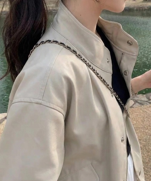cammie(キャミー)の「ショートジャケット(ミリタリージャケット・レディース・アイボリー/カーキ・M/L)」の6枚目の写真