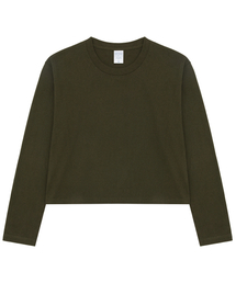 C WEAR BY THE GENIUS（シーウェアバイザジーニアス）の「Men's Crop Long Sleeve T-Shirt Khaki（Tシャツ/カットソー）」