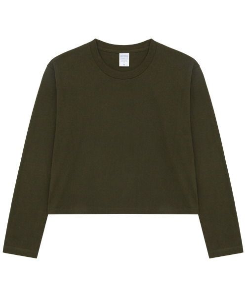 C WEAR BY THE GENIUS(シーウェアバイザジーニアス)の「メンズクロップロングスリーブTシャツカーキ(Tシャツ/カットソー・メンズ・その他・SMALL/MEDIUM/LARGE/X-LARGE/XX-LARGE)」の5枚目の写真