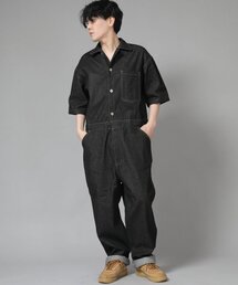 SAINTCREW（セントクルー）の「Sense Walker Tapered Short Sleeve Jumpsuit SWT-511 Denim Black BRS（つなぎ/オールインワン・メンズ）」