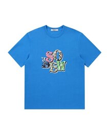 ロゴグラフィック半袖Tシャツ_ブルー