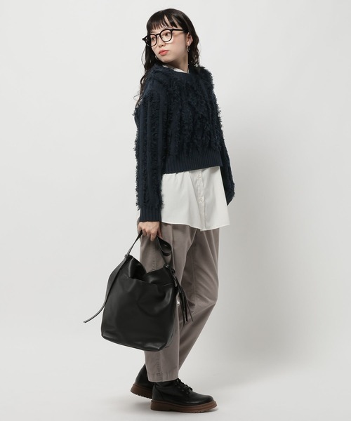 niko and...（ニコアンド）の「ケーブルフリンジニットプルオーバー（ニット/セーター・レディース・アイボリー/レッド/ネイビー・MEDIUM/LARGE）」の16枚目の写真