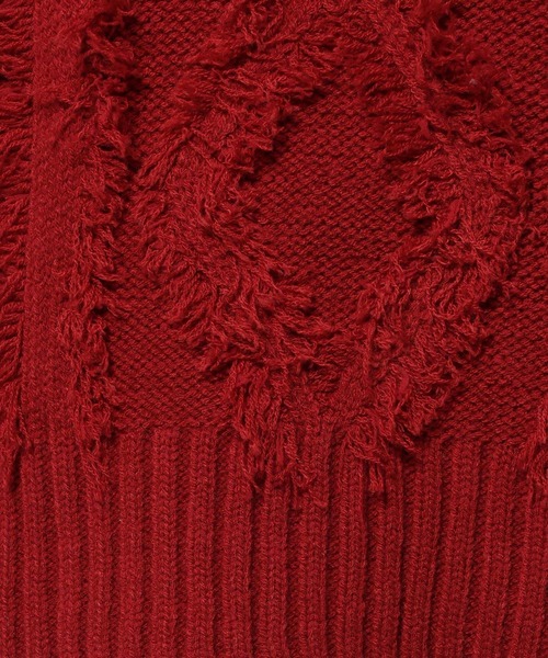 niko and...（ニコアンド）の「ケーブルフリンジニットプルオーバー（ニット/セーター・レディース・アイボリー/レッド/ネイビー・MEDIUM/LARGE）」の14枚目の写真