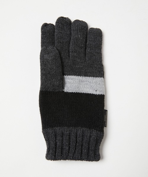 KATHARINE HAMNETT LONDON （キャサリンハムネットロンドン）の「KATHARINE HAMNETT LONDON/キャサリンハムネットロンドン クレイジーパターン手袋（タッチパネル対応）KHM-3015（手袋・メンズ・ネイビー/ブラック/グレー/ブラウン・FREE）」の7枚目の写真