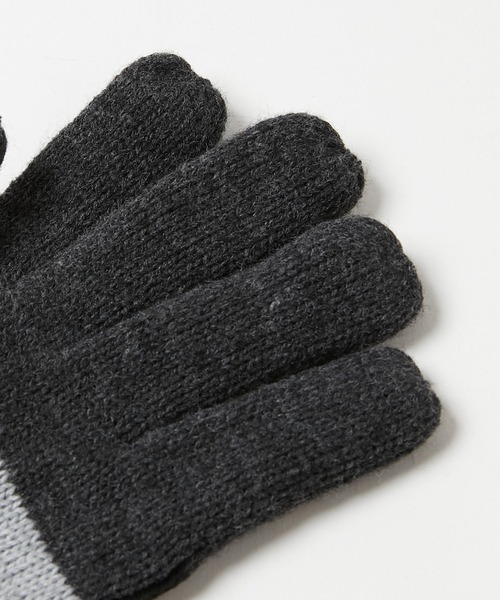 KATHARINE HAMNETT LONDON （キャサリンハムネットロンドン）の「KATHARINE HAMNETT LONDON/キャサリンハムネットロンドン クレイジーパターン手袋（タッチパネル対応）KHM-3015（手袋・メンズ・ネイビー/ブラック/グレー/ブラウン・FREE）」の9枚目の写真