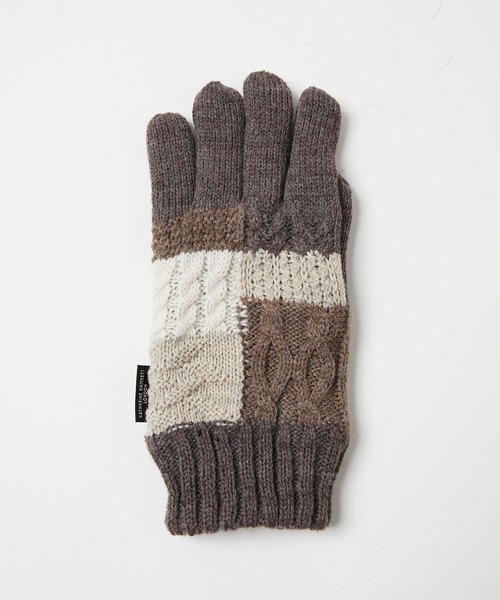 KATHARINE HAMNETT LONDON （キャサリンハムネットロンドン）の「KATHARINE HAMNETT LONDON/キャサリンハムネットロンドン クレイジーパターン手袋（タッチパネル対応）KHM-3015（手袋・メンズ・ネイビー/ブラック/グレー/ブラウン・FREE）」の18枚目の写真