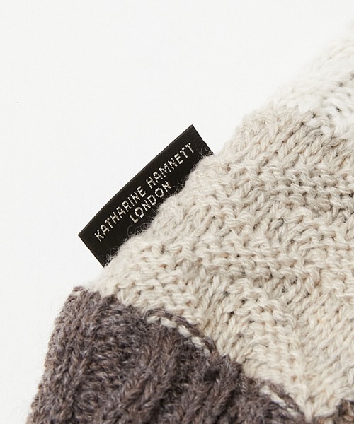 KATHARINE HAMNETT LONDON （キャサリンハムネットロンドン）の「KATHARINE HAMNETT LONDON/キャサリンハムネットロンドン クレイジーパターン手袋（タッチパネル対応）KHM-3015（手袋・メンズ・ネイビー/ブラック/グレー/ブラウン・FREE）」の19枚目の写真