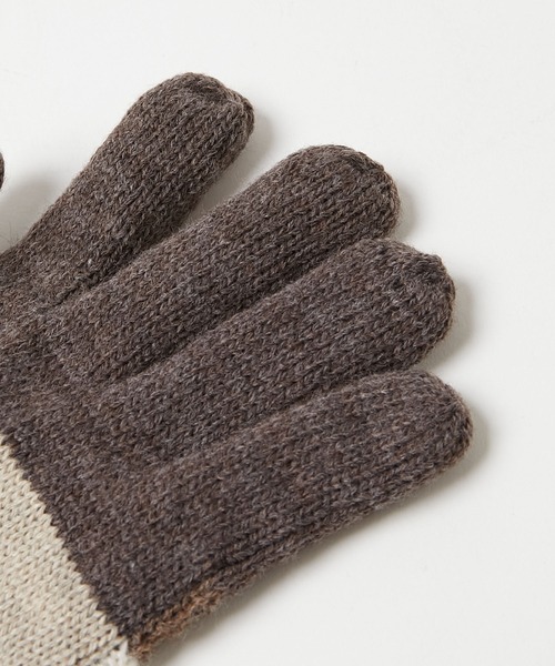 KATHARINE HAMNETT LONDON （キャサリンハムネットロンドン）の「KATHARINE HAMNETT LONDON/キャサリンハムネットロンドン クレイジーパターン手袋（タッチパネル対応）KHM-3015（手袋・メンズ・ネイビー/ブラック/グレー/ブラウン・FREE）」の21枚目の写真