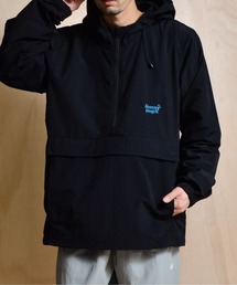 Sunny Smith（サニースミス）の「【Sunny Smith】【ポケッタブル】 コットンライクナイロン ヤシの木ロゴ刺繍 アノラックパーカ（その他アウター）」