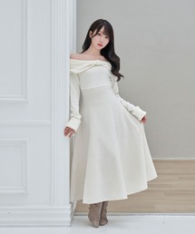 セール】Lace ribbon knit sew one piece（ワンピース）｜Rose Muse
