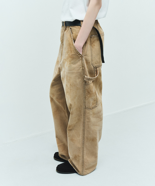 UNFOLLOW(アンフォロー)の「【FOLL / フォル】cotton duck faded painter pants(チノパンツ・メンズ・ネイビー/キャメル・3/2)」の12枚目の写真