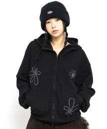 GLACK（グラック）の「GZHD001 ヘイズワッフルジップアップフード（ブラック）（パーカー）」