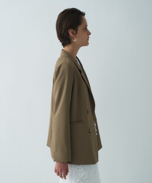cloenc（クロエンス）の「【防花粉／セットアップ／オケージョン】ダブルテーラードジャケット（テーラードジャケット・レディース・ネイビー/キャメル/グレー・01/02/03）」の8枚目の写真