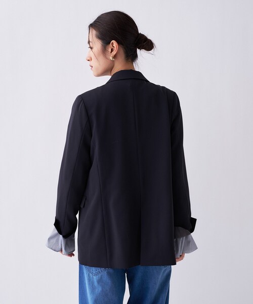 cloenc（クロエンス）の「【防花粉／セットアップ／オケージョン】ダブルテーラードジャケット（テーラードジャケット・レディース・ネイビー/キャメル/グレー・01/02/03）」の12枚目の写真