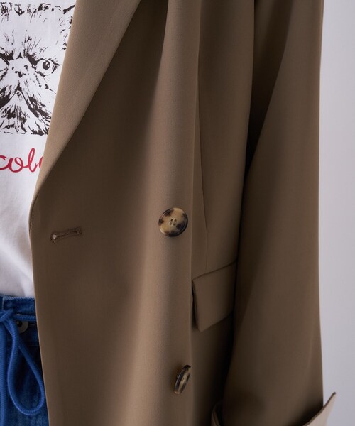 cloenc（クロエンス）の「【防花粉／セットアップ／オケージョン】ダブルテーラードジャケット（テーラードジャケット・レディース・ネイビー/キャメル/グレー・01/02/03）」の20枚目の写真