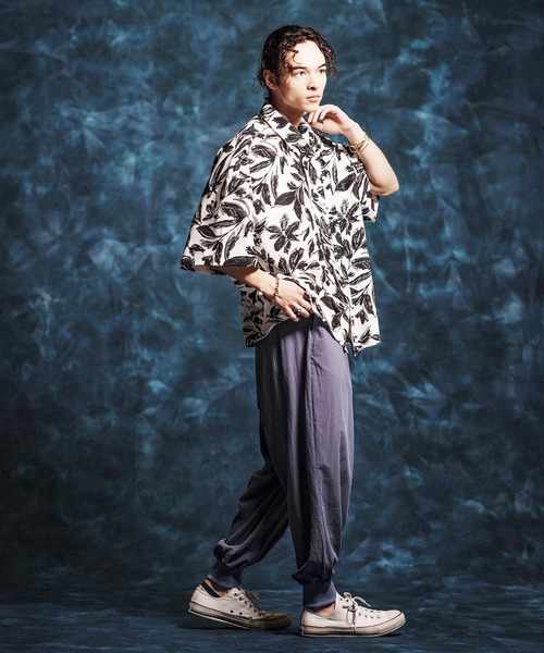 Jih Nunc（ジーヌンク）の「mhs2494-ワントーンフラワープリントシャツ(JIH-R1164)（シャツ/ブラウス・メンズ・ホワイト/カーキ/グレー・L/M/S）」の14枚目の写真