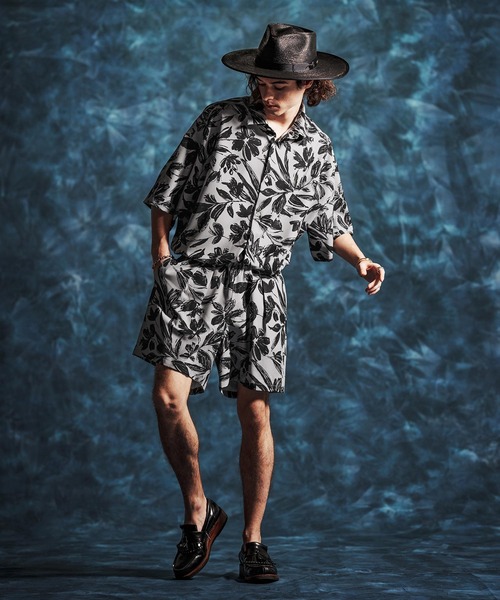 Jih Nunc（ジーヌンク）の「mhs2494-ワントーンフラワープリントシャツ(JIH-R1164)（シャツ/ブラウス・メンズ・ホワイト/カーキ/グレー・L/M/S）」の22枚目の写真