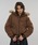 WISH FOR EVER�i�E�B�b�V���t�H�[�G�o�[�j�́u�y 3color/ 3size �z2WAY DRAW CODE QUILTING FAKE FUR HOOD JACKET�i�u���]���j�v�b�J�[�L
