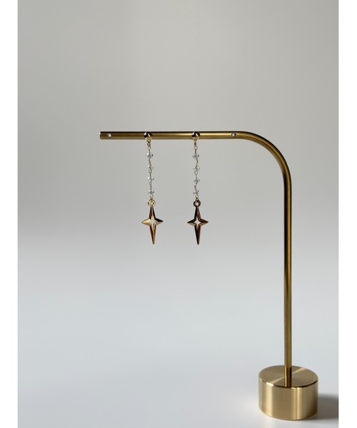 tone（トーン）の「【TOMEI LAB】キラキラ チャーム ピアス(MA)（ピアス（両耳用）・レディース・ゴールド・FREE）」の3枚目の写真