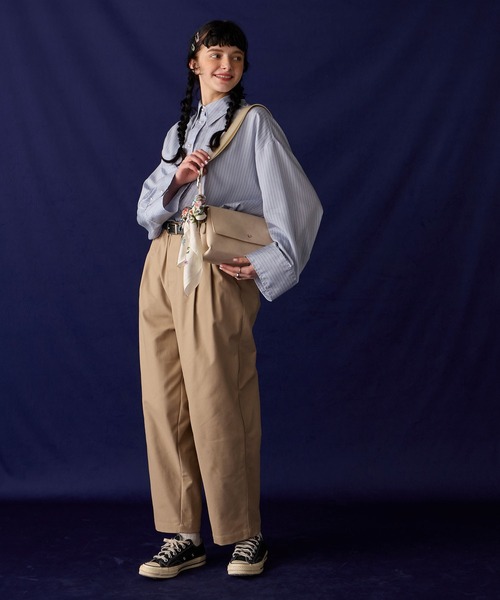 BONLECILL Marche(ボンルシールマルシェ)の「【BONLECILL Marche】2wayフラップショルダーバッグ/ボディバッグ(ショルダーバッグ・レディース・アイボリー/ブラック/キャメル/グレー・FREE)」の10枚目の写真