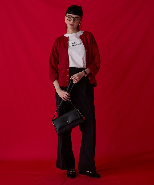 BONLECILL Marche(ボンルシールマルシェ)の「【BONLECILL Marche】2wayフラップショルダーバッグ/ボディバッグ(ショルダーバッグ・レディース・アイボリー/ブラック/キャメル/グレー・FREE)」の16枚目の写真