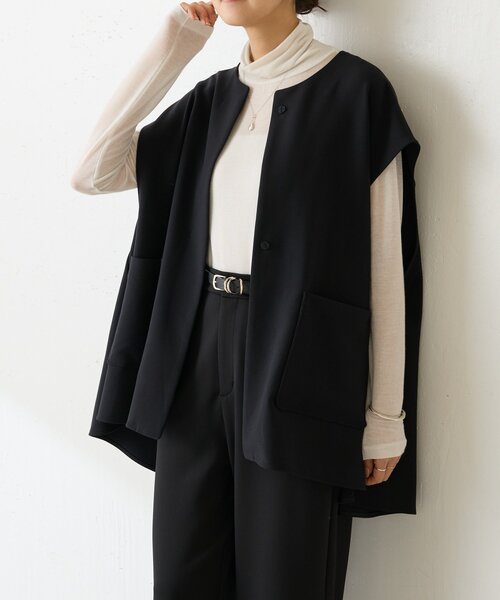 LIVETART(リヴェタート)の「《LIVETART》カシミヤシルクラメハイネック(Tシャツ/カットソー・レディース・ブラック/ホワイト・FREE)」の3枚目の写真