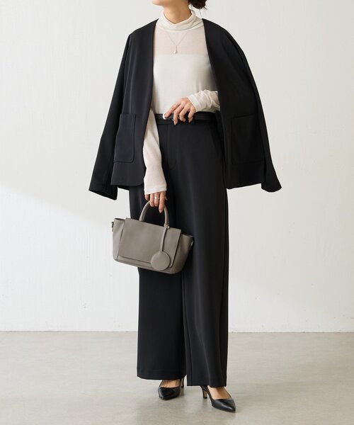 LIVETART(リヴェタート)の「《LIVETART》カシミヤシルクラメハイネック(Tシャツ/カットソー・レディース・ブラック/ホワイト・FREE)」の8枚目の写真