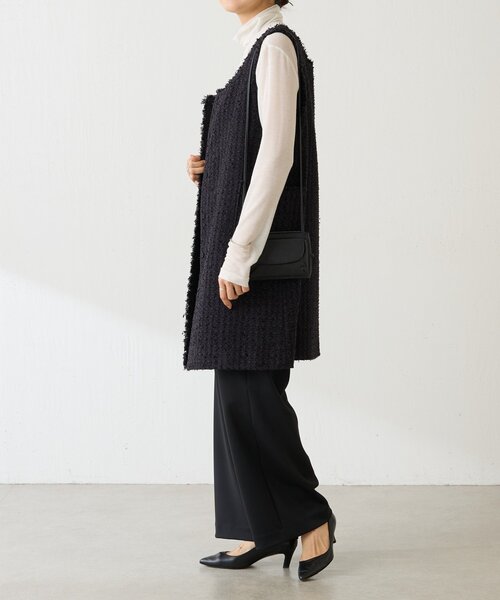 LIVETART(リヴェタート)の「《LIVETART》カシミヤシルクラメハイネック(Tシャツ/カットソー・レディース・ブラック/ホワイト・FREE)」の11枚目の写真