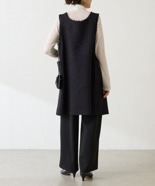 LIVETART(リヴェタート)の「《LIVETART》カシミヤシルクラメハイネック(Tシャツ/カットソー・レディース・ブラック/ホワイト・FREE)」の12枚目の写真