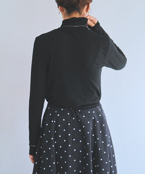 LIVETART(リヴェタート)の「《LIVETART》カシミヤシルクラメハイネック(Tシャツ/カットソー・レディース・ブラック/ホワイト・FREE)」の21枚目の写真