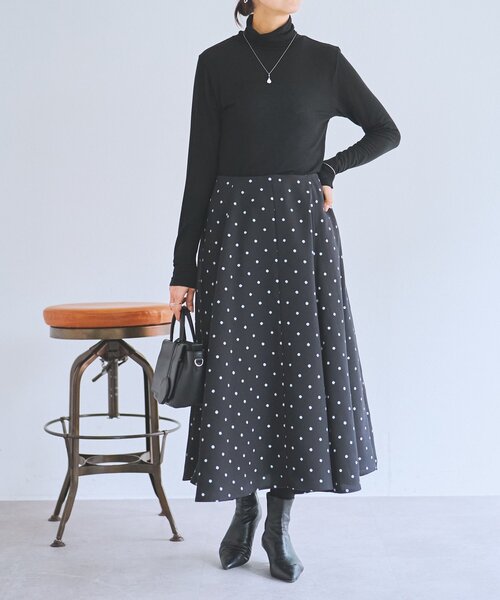 LIVETART(リヴェタート)の「《LIVETART》カシミヤシルクラメハイネック(Tシャツ/カットソー・レディース・ブラック/ホワイト・FREE)」の22枚目の写真