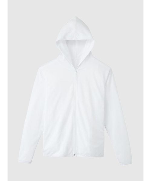 FINDCHILLIN(ファインド チリン)の「FCHl03 UVシールドアクティブフードジップアップホワイト(パーカー・メンズ・ホワイト・XL/2XL/L/M/S)」の1枚目の写真